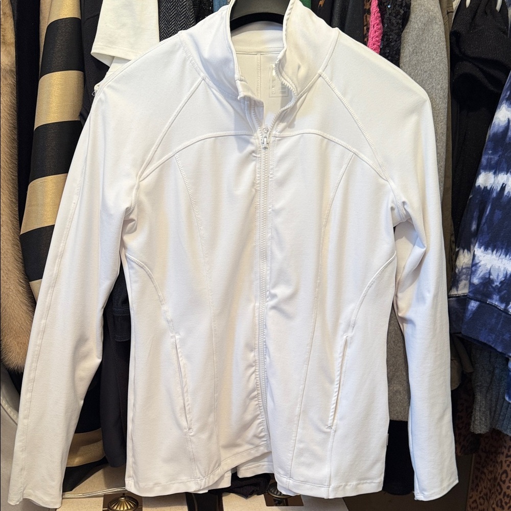 Mondetta White Zip-Up Performance Utility Jacket